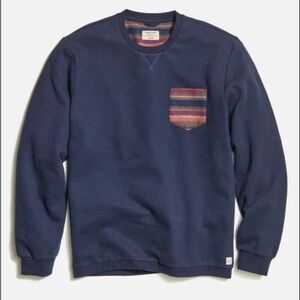 Marine Layer Crew Sweatshirt with Striped Pocket - Men’s M
